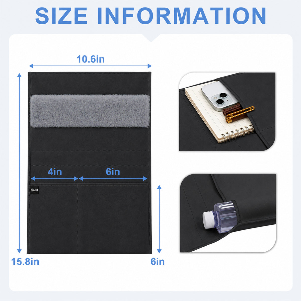 SPRING SEAON 2 Pack Wheelchair Armrest Pads and Waterproof Side Bag