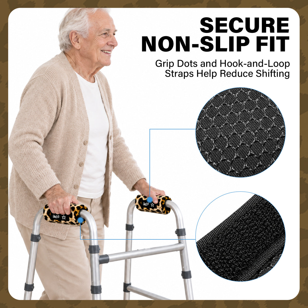 SPRING SEAON Universal Walker Handle Pads - Anti-Slip Handgrip Cover