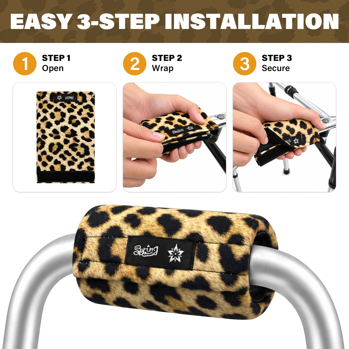 SPRING SEAON Universal Walker Handle Pads - Anti-Slip Handgrip Cover