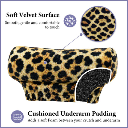 Color-​SPRING SEAON Plush Padded Crutches Covers Velvet Underarm Crutch Pads Non Slip - SpringSeaon