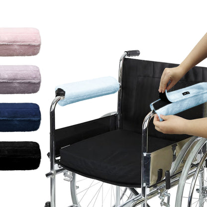 Color-​SPRING SEAON Fluffy Armrest Covers - Universal Memory Foam Cushion for Office Chairs 7 Colors - SpringSeaon