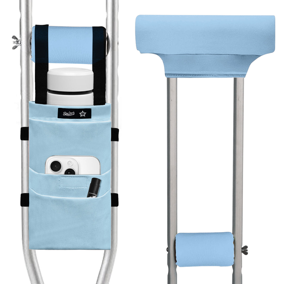 Color-​SpringSeaon Crutch Pads Set with Storage Bag Water-Resistant 7Colors - SpringSeaon