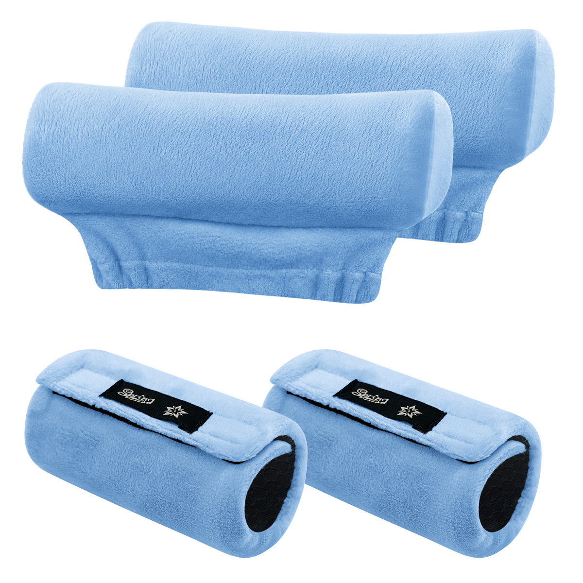 Color-​SPRING SEAON Plush Padded Crutches Covers Velvet Underarm Crutch Pads Non Slip - SpringSeaon