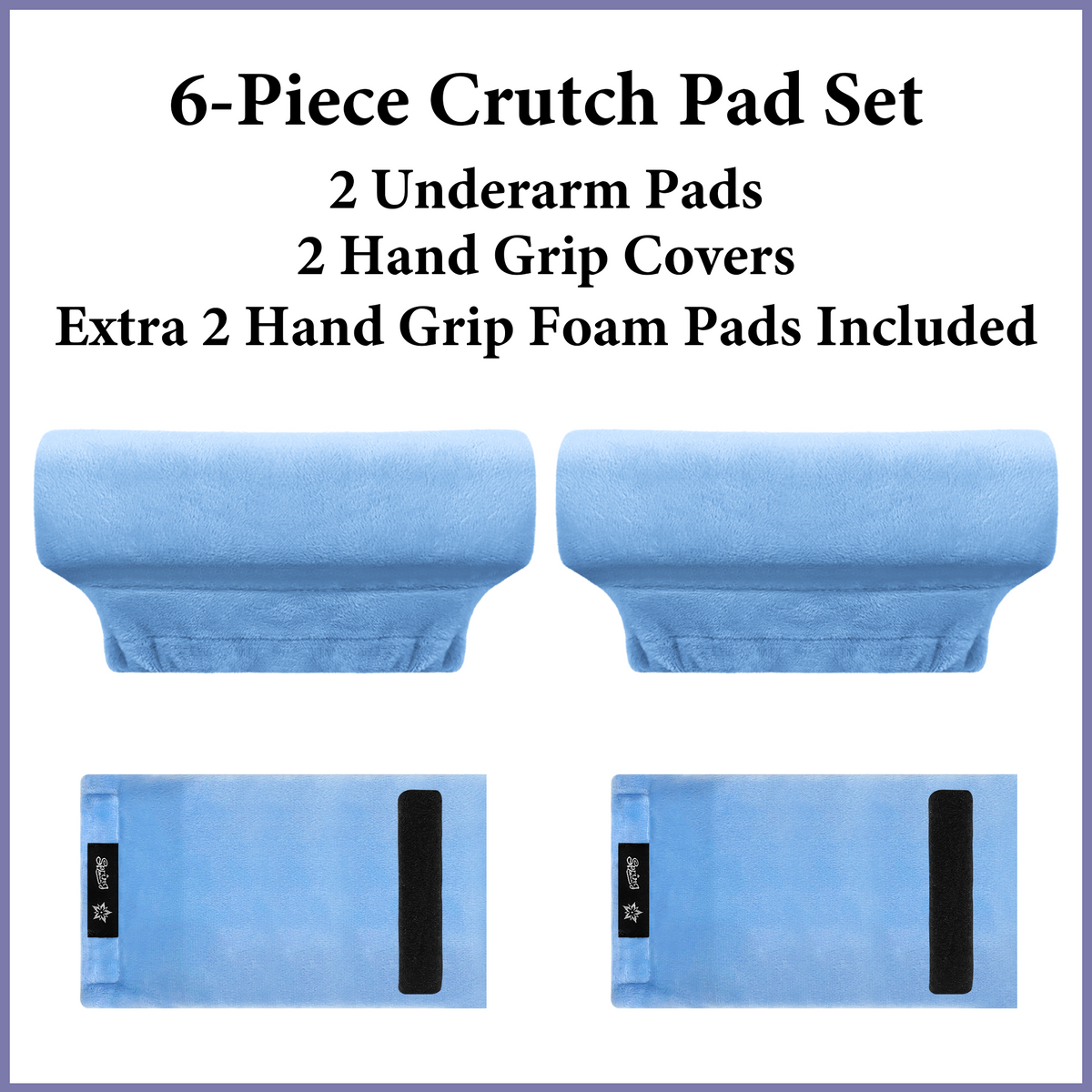 Color-​SPRING SEAON Plush Padded Crutches Covers Velvet Underarm Crutch Pads Non Slip - SpringSeaon