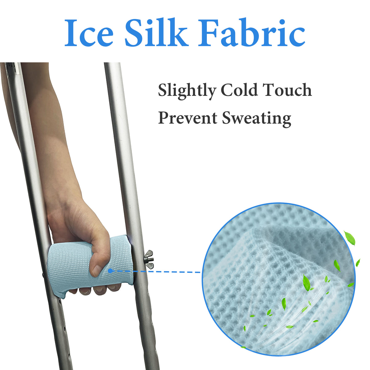 Color-​SPRING SEAON Waffle Pattern Crutch Pads - Universal Underarm & Hand Grip Padding Cushions 7 colors - SpringSeaon