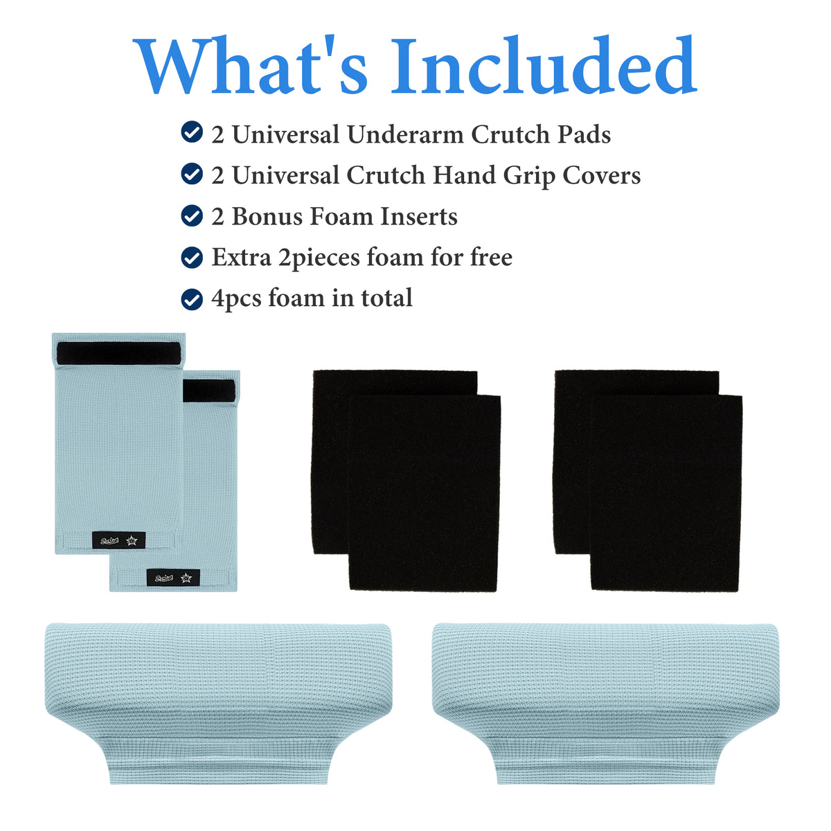 Color-​SPRING SEAON Waffle Pattern Crutch Pads - Universal Underarm & Hand Grip Padding Cushions 7 colors - SpringSeaon