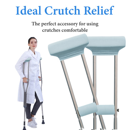 Color-​SPRING SEAON Waffle Pattern Crutch Pads - Universal Underarm & Hand Grip Padding Cushions 7 colors - SpringSeaon