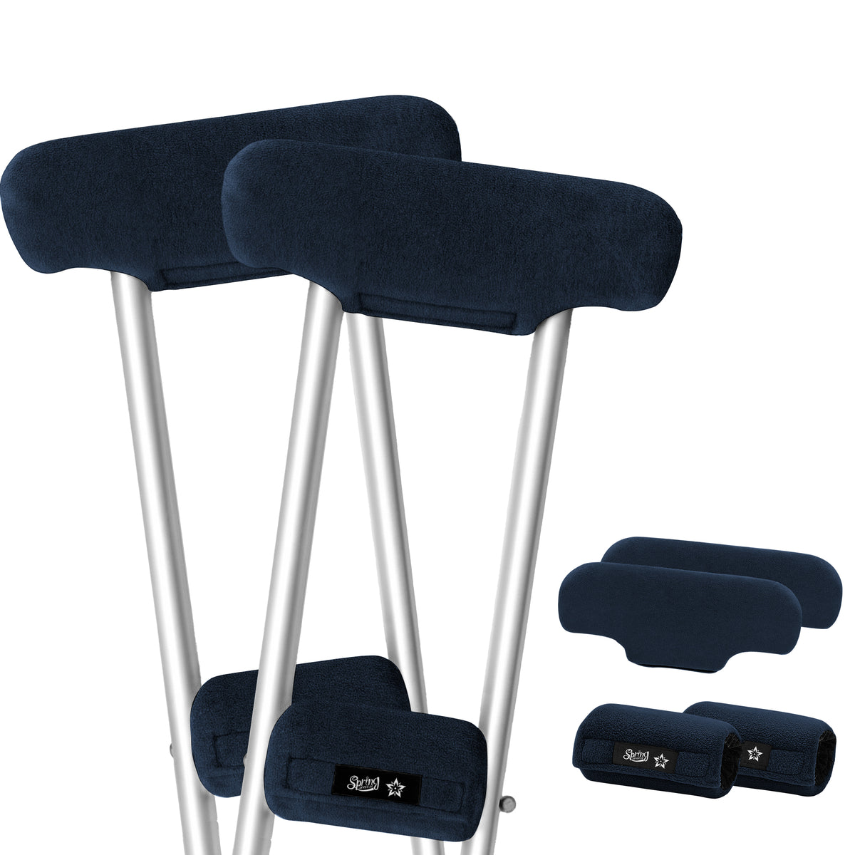 Color-​SPRING SEAON Universal Fleece Crutch Pads - Soft Underarm & Hand Grip Covers Set 5 Colors - SpringSeaon