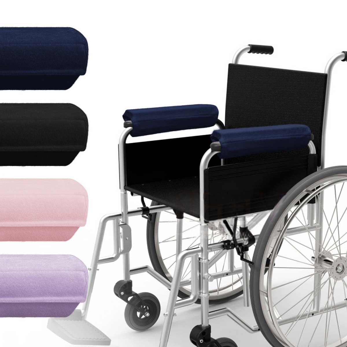 Color-​SPRING SEAON Plush Velvet Armrest Pads for Wheelchair and Office Chair 3Colors - SpringSeaon