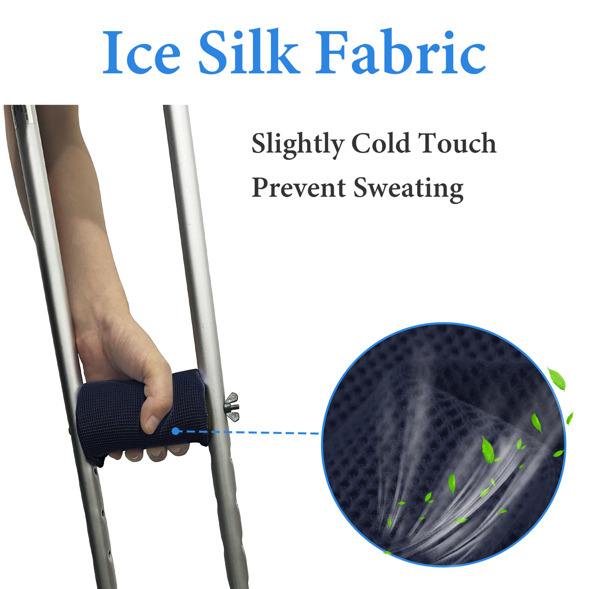 Color-​SPRING SEAON Waffle Pattern Crutch Pads - Universal Underarm & Hand Grip Padding Cushions 7 colors - SpringSeaon