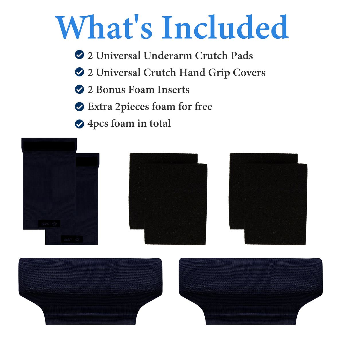 Color-​SPRING SEAON Waffle Pattern Crutch Pads - Universal Underarm & Hand Grip Padding Cushions 7 colors - SpringSeaon
