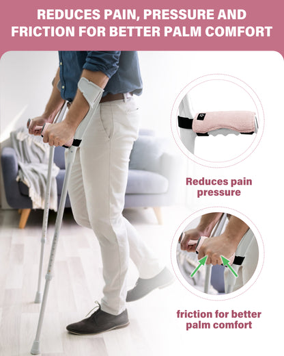 Color-​SPRING SEAON Forearm Crutch Pads Velvet – Soft Foam Covers for Elbow Crutches 4Colors - SpringSeaon