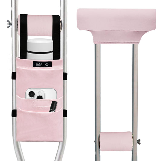 SpringSeaon Crutch Pads Set with Storage Bag Water-Resistant 7Colors