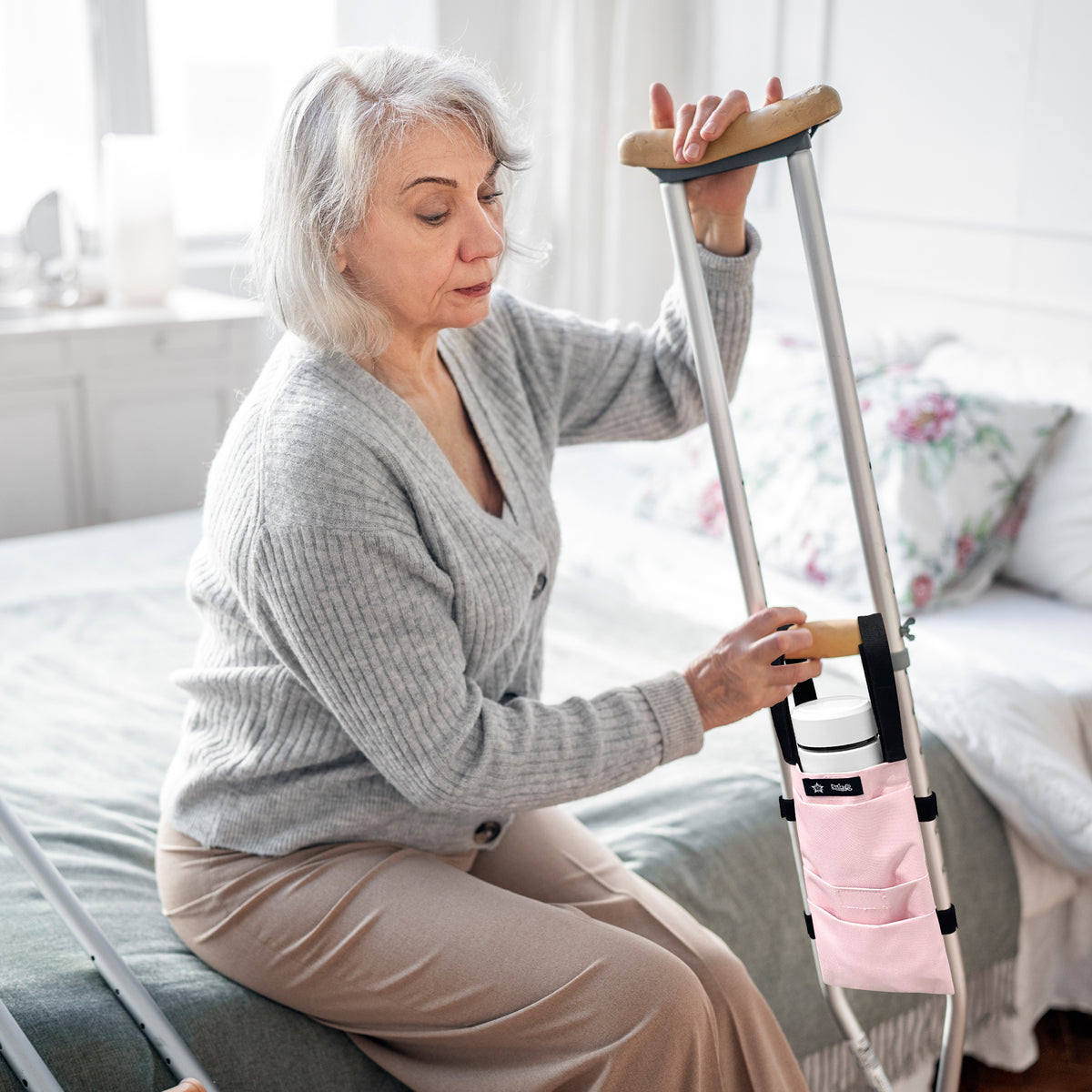 Color-​SPRING SEAON Water-Resistant Crutch Bag - Lightweight Universal Storage Pouch 7 Colors - SpringSeaon