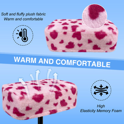 Pink love-​SPRING SEAON Knee Scooter Pad Cover - Soft Fluffy Plush Memory Foam 2 Inch Thick Universal Fit (5 Colors） - SpringSeaon