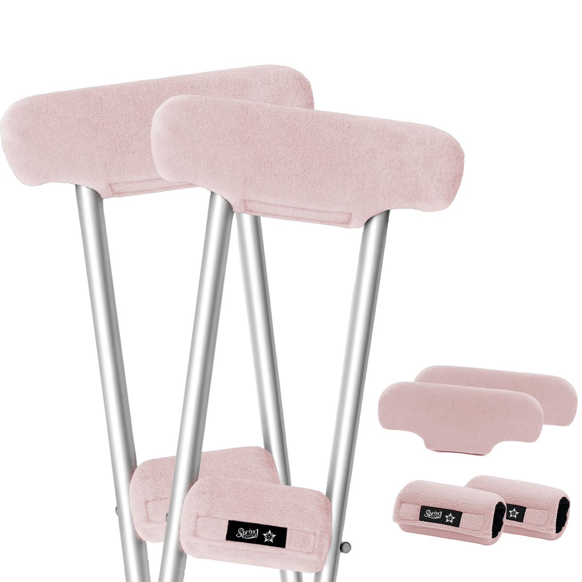 Color-​SPRING SEAON Universal Fleece Crutch Pads - Soft Underarm & Hand Grip Covers Set 5 Colors - SpringSeaon