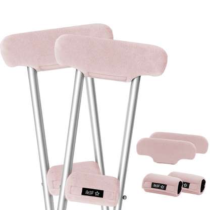 Color-​SPRING SEAON Universal Fleece Crutch Pads - Soft Underarm & Hand Grip Covers Set 5 Colors - SpringSeaon