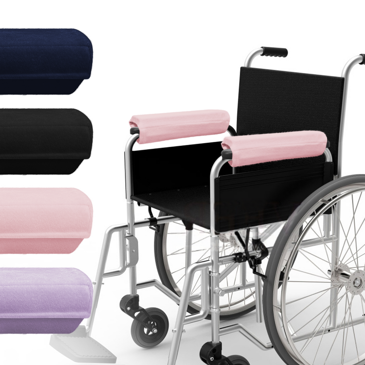 Color-​SPRING SEAON Plush Velvet Armrest Pads for Wheelchair and Office Chair 3Colors - SpringSeaon