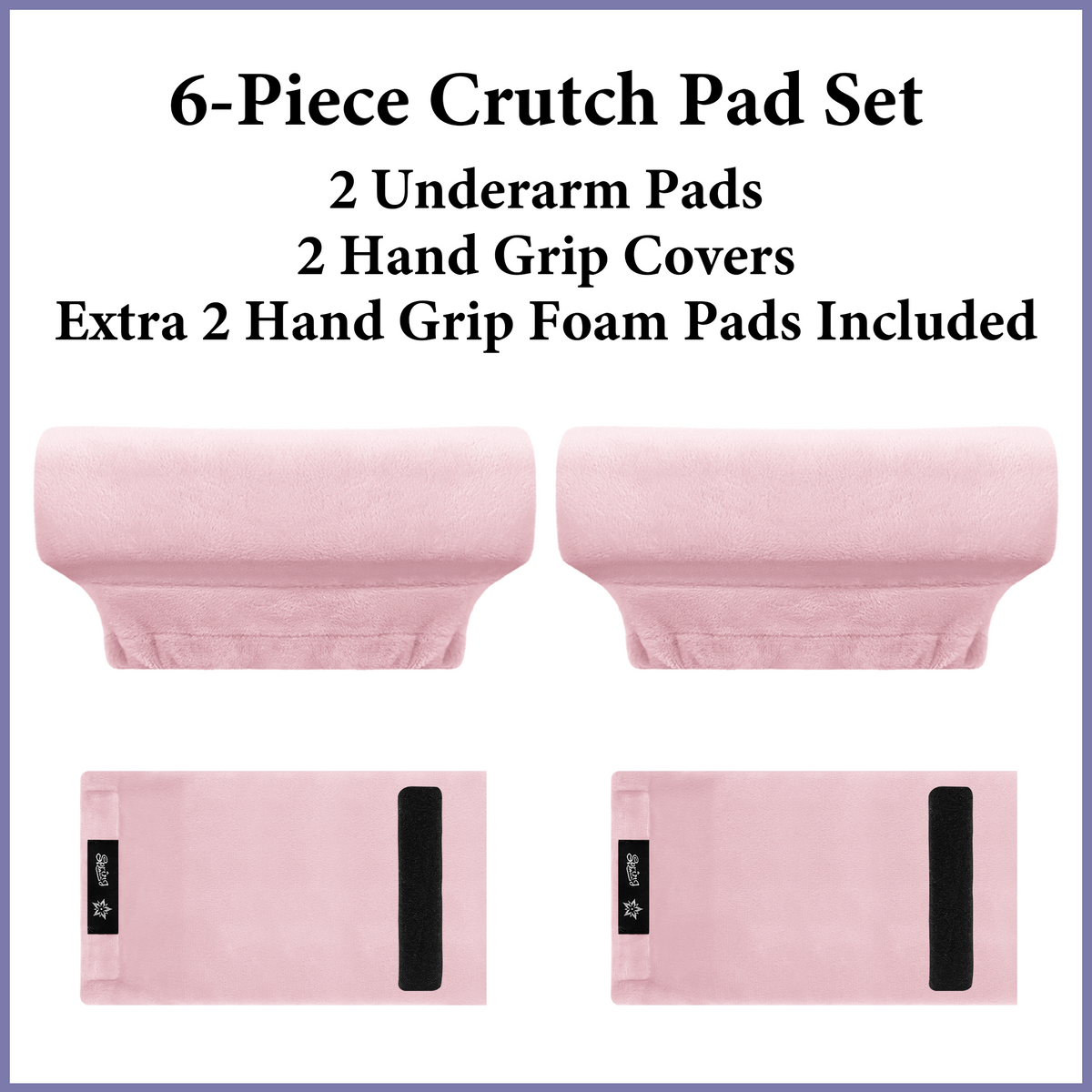 Color-​SPRING SEAON Plush Padded Crutches Covers Velvet Underarm Crutch Pads Non Slip - SpringSeaon