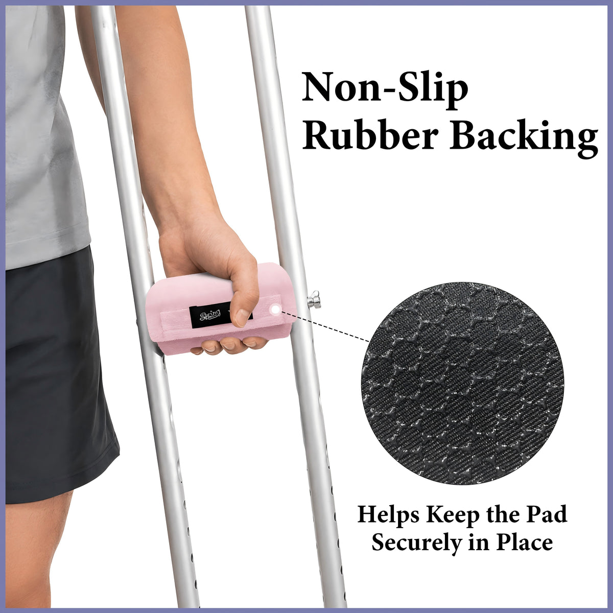 Color-​SPRING SEAON Plush Padded Crutches Covers Velvet Underarm Crutch Pads Non Slip - SpringSeaon