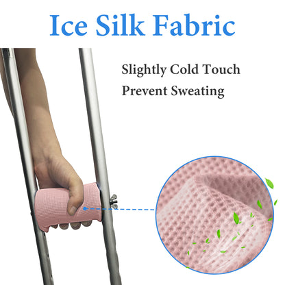 Color-​SPRING SEAON Waffle Pattern Crutch Pads - Universal Underarm & Hand Grip Padding Cushions 7 colors - SpringSeaon