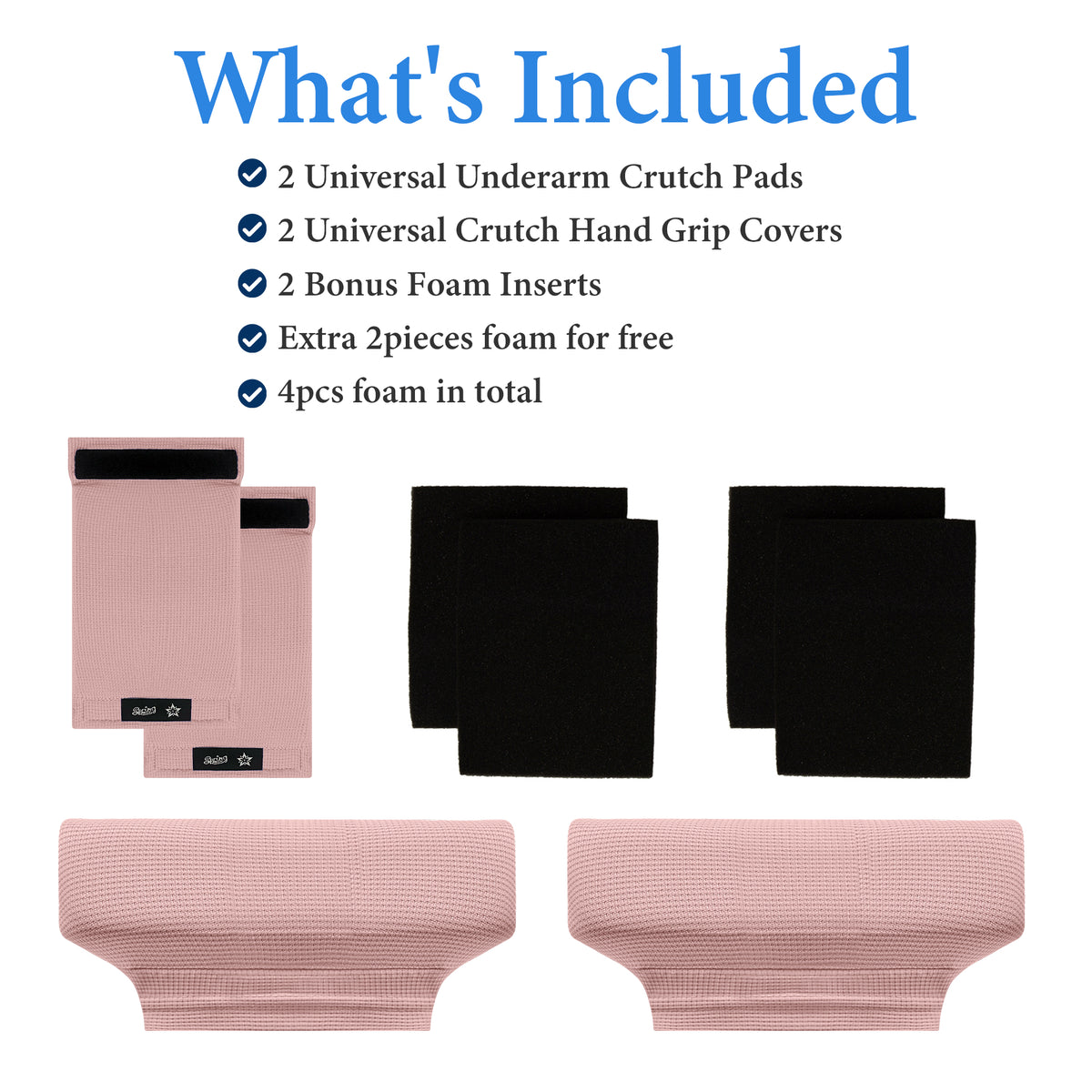 Color-​SPRING SEAON Waffle Pattern Crutch Pads - Universal Underarm & Hand Grip Padding Cushions 7 colors - SpringSeaon