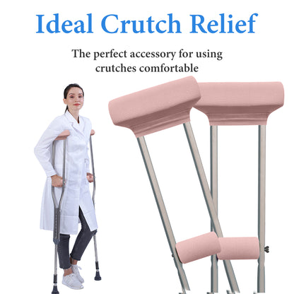 Color-​SPRING SEAON Waffle Pattern Crutch Pads - Universal Underarm & Hand Grip Padding Cushions 7 colors - SpringSeaon