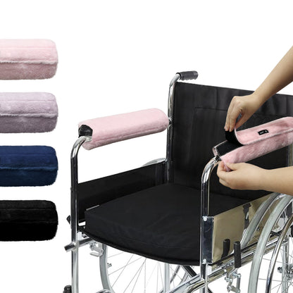 Color-​SPRING SEAON Fluffy Armrest Covers - Universal Memory Foam Cushion for Office Chairs 7 Colors - SpringSeaon