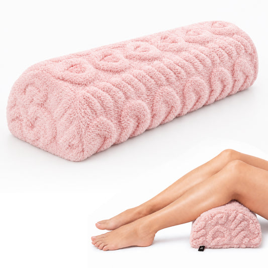SPRING SEAON Half Moon Knee Pillow - Plush Cover, Memory Foam, 17 Inch