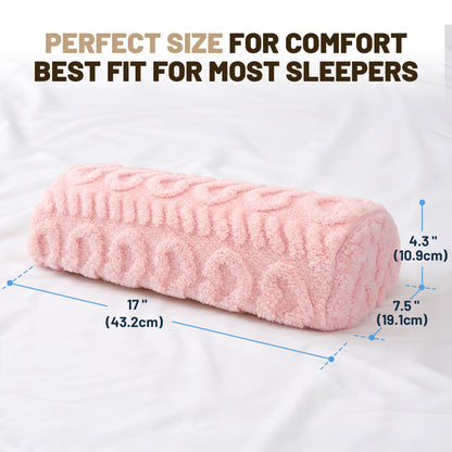 SPRING SEAON Half Moon Knee Pillow - Plush Cover, Memory Foam, 17 Inch