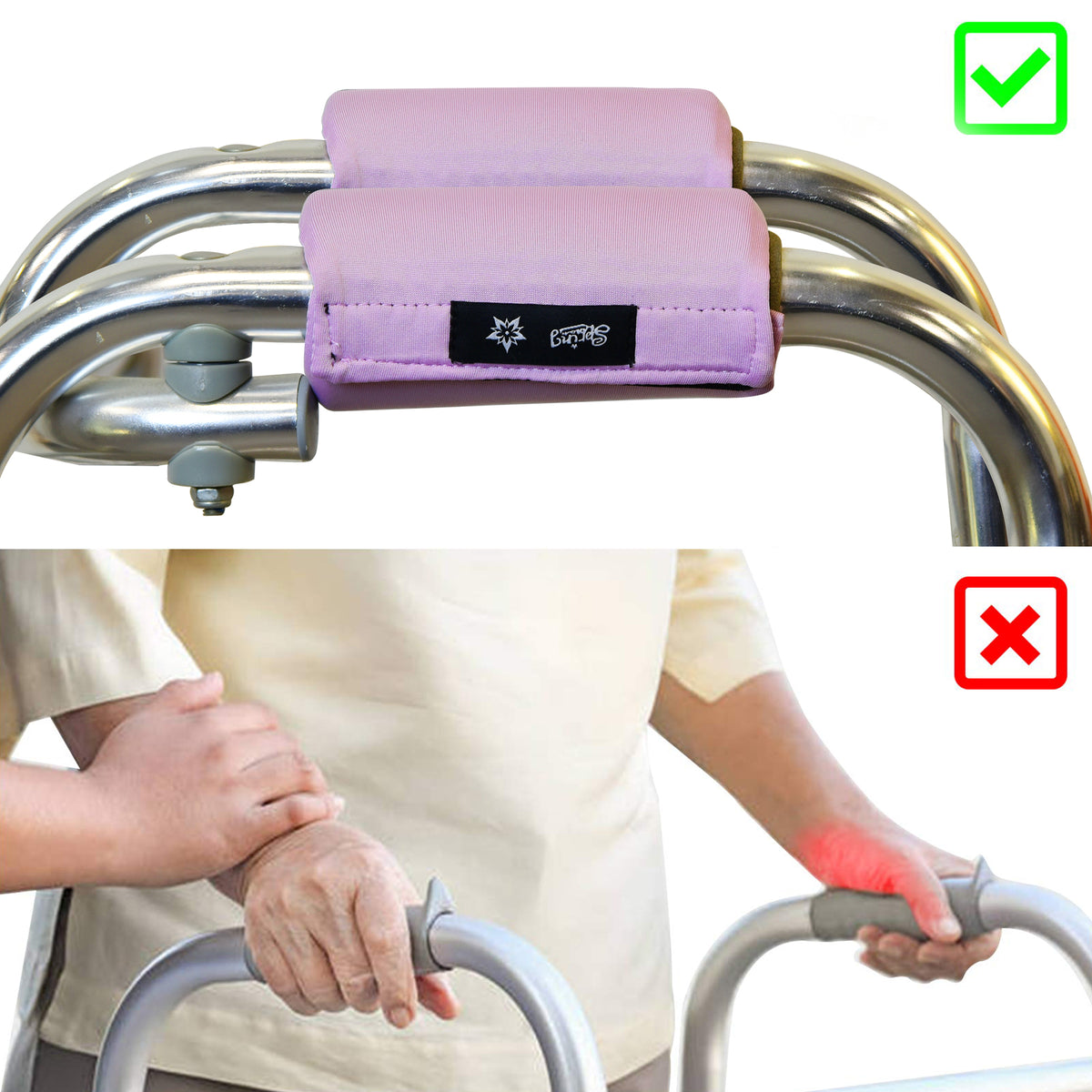 SPRING SEAON Universal Walker Handle Pads - Anti-Slip Handgrip Cover