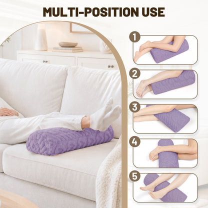SPRING SEAON Half Moon Knee Pillow - Plush Cover, Memory Foam, 17 Inch