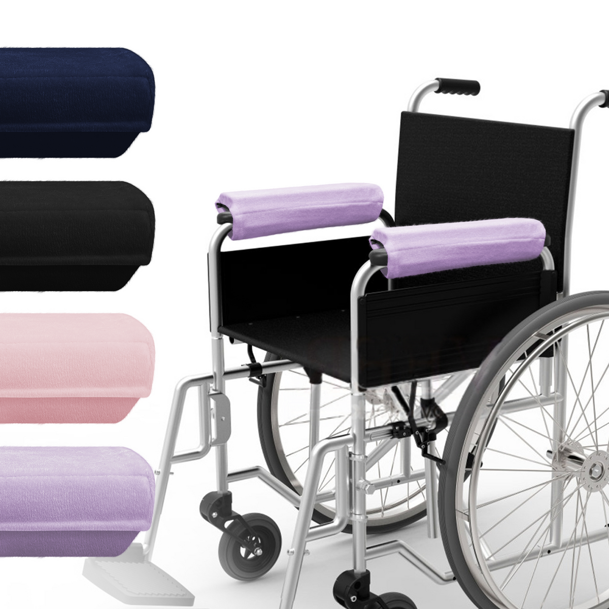 Color-​SPRING SEAON Plush Velvet Armrest Pads for Wheelchair and Office Chair 3Colors - SpringSeaon