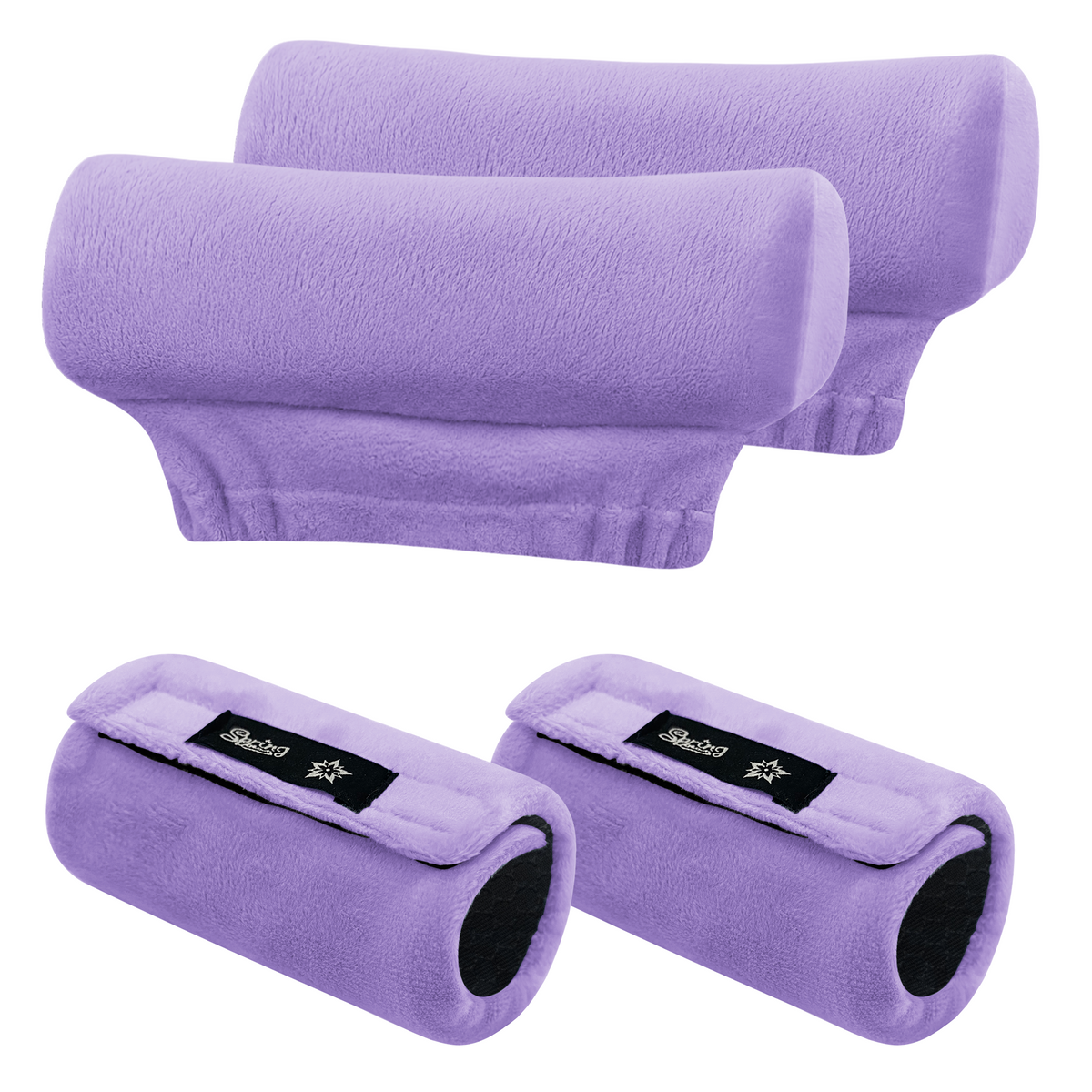 Color-​SPRING SEAON Plush Padded Crutches Covers Velvet Underarm Crutch Pads Non Slip - SpringSeaon