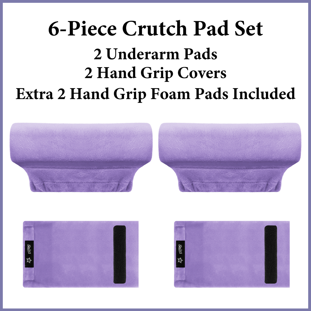 Color-​SPRING SEAON Plush Padded Crutches Covers Velvet Underarm Crutch Pads Non Slip - SpringSeaon
