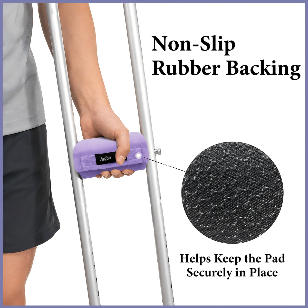 Color-​SPRING SEAON Plush Padded Crutches Covers Velvet Underarm Crutch Pads Non Slip - SpringSeaon