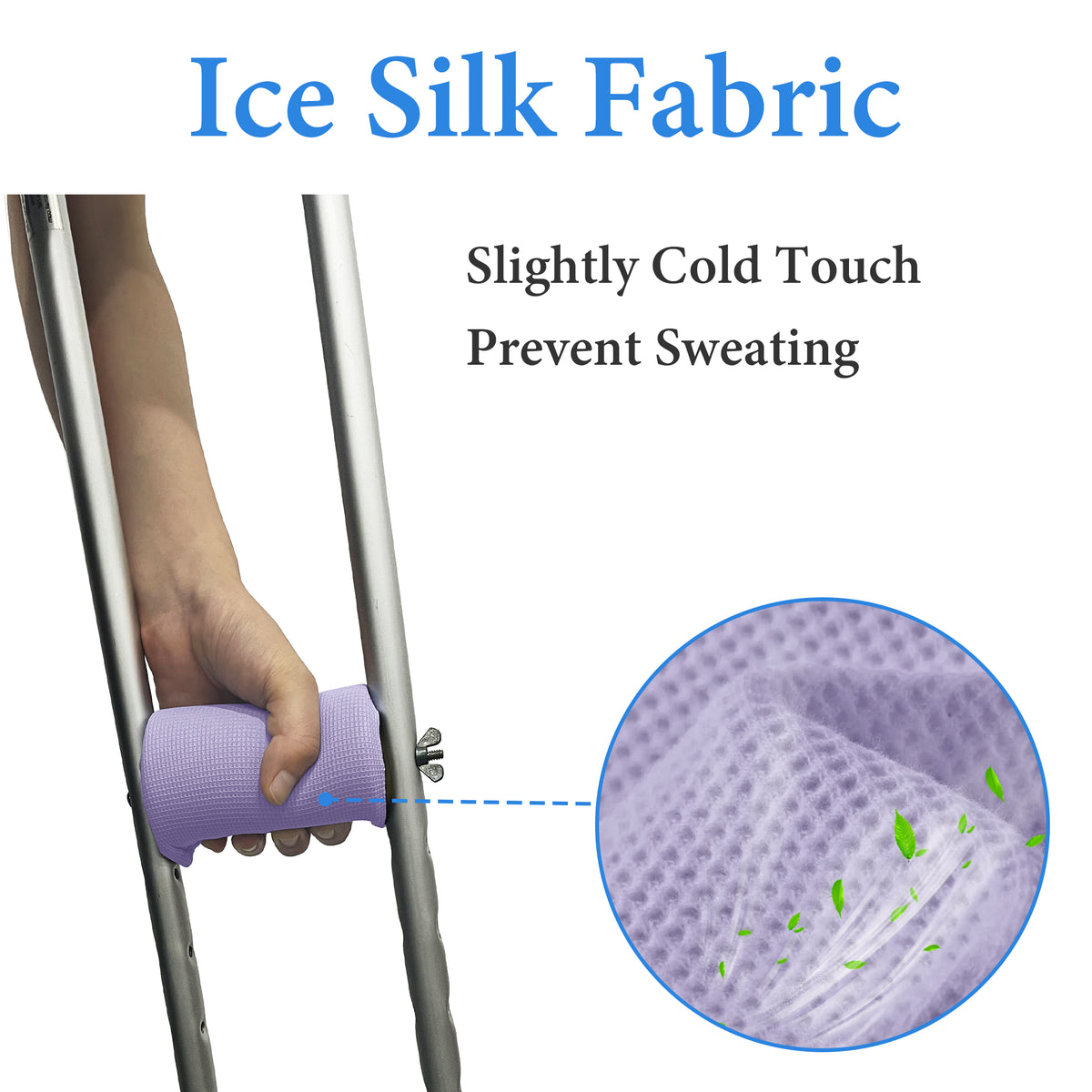 Color-​SPRING SEAON Waffle Pattern Crutch Pads - Universal Underarm & Hand Grip Padding Cushions 7 colors - SpringSeaon