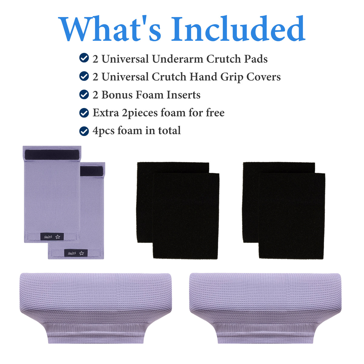 Color-​SPRING SEAON Waffle Pattern Crutch Pads - Universal Underarm & Hand Grip Padding Cushions 7 colors - SpringSeaon