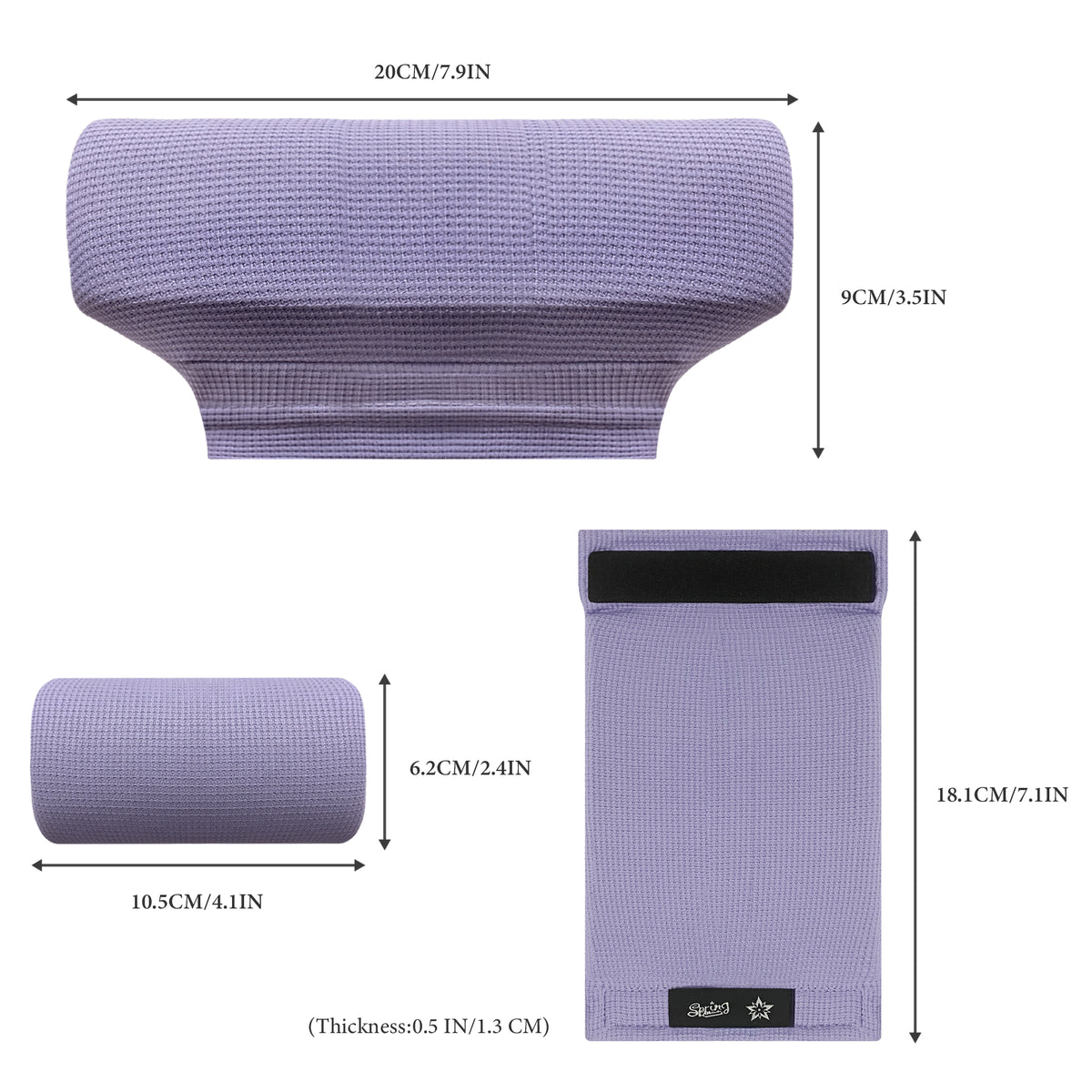 Color-​SPRING SEAON Waffle Pattern Crutch Pads - Universal Underarm & Hand Grip Padding Cushions 7 colors - SpringSeaon
