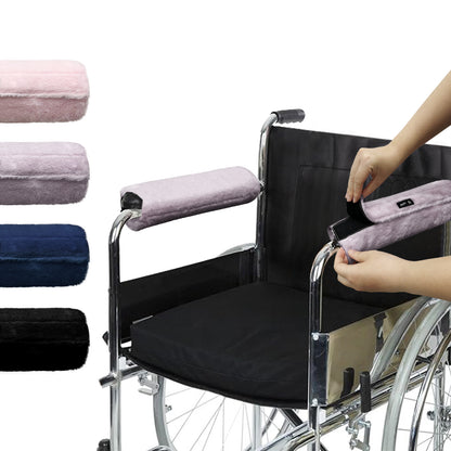 Color-​SPRING SEAON Fluffy Armrest Covers - Universal Memory Foam Cushion for Office Chairs 7 Colors - SpringSeaon
