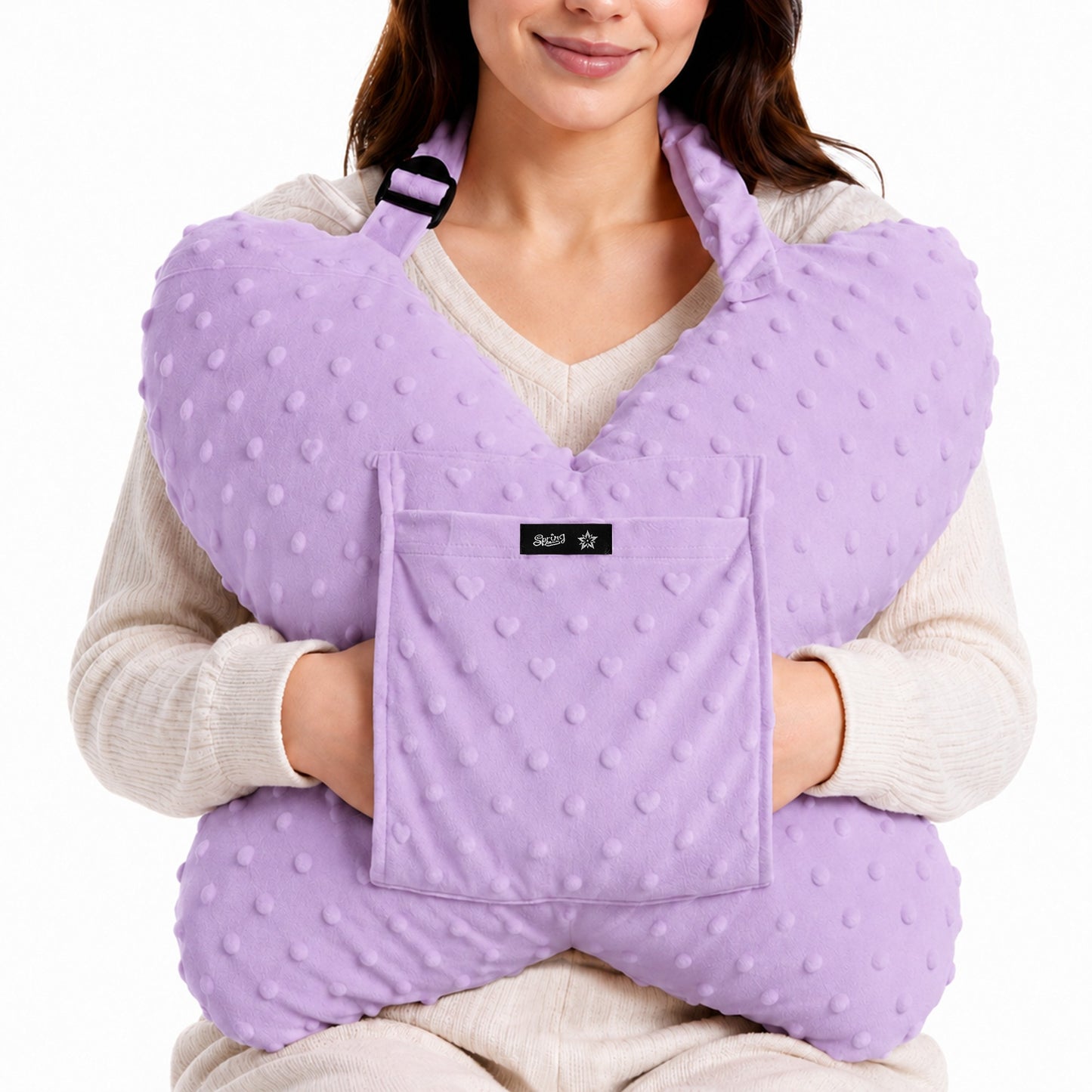 SPRING SEAON Butterfly Chest Support Pillow with Adjustable Strap & Dual Pockets