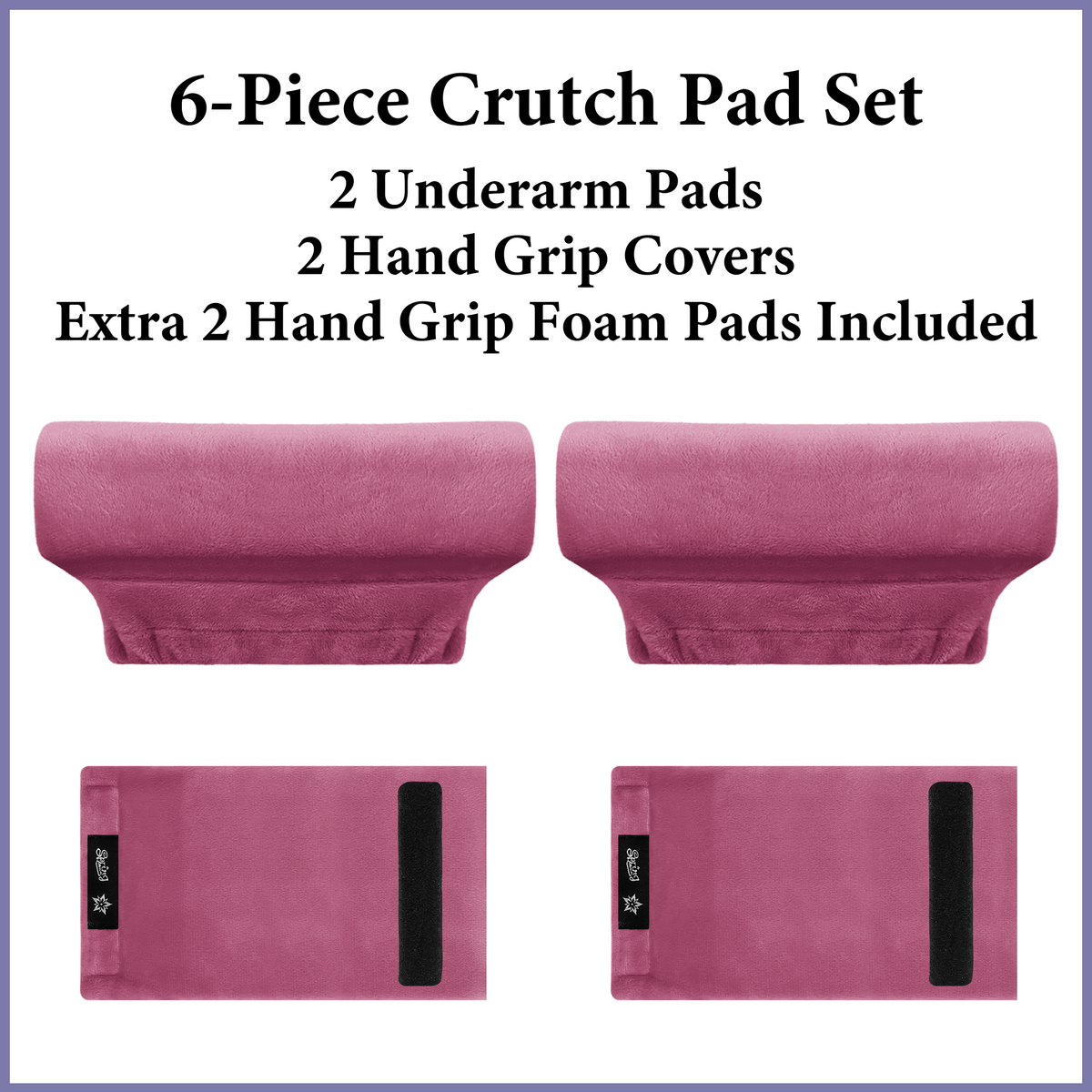Color-​SPRING SEAON Plush Padded Crutches Covers Velvet Underarm Crutch Pads Non Slip - SpringSeaon