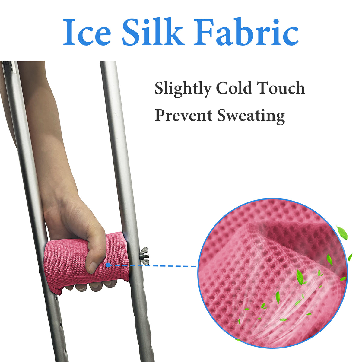 Color-​SPRING SEAON Waffle Pattern Crutch Pads - Universal Underarm & Hand Grip Padding Cushions 7 colors - SpringSeaon