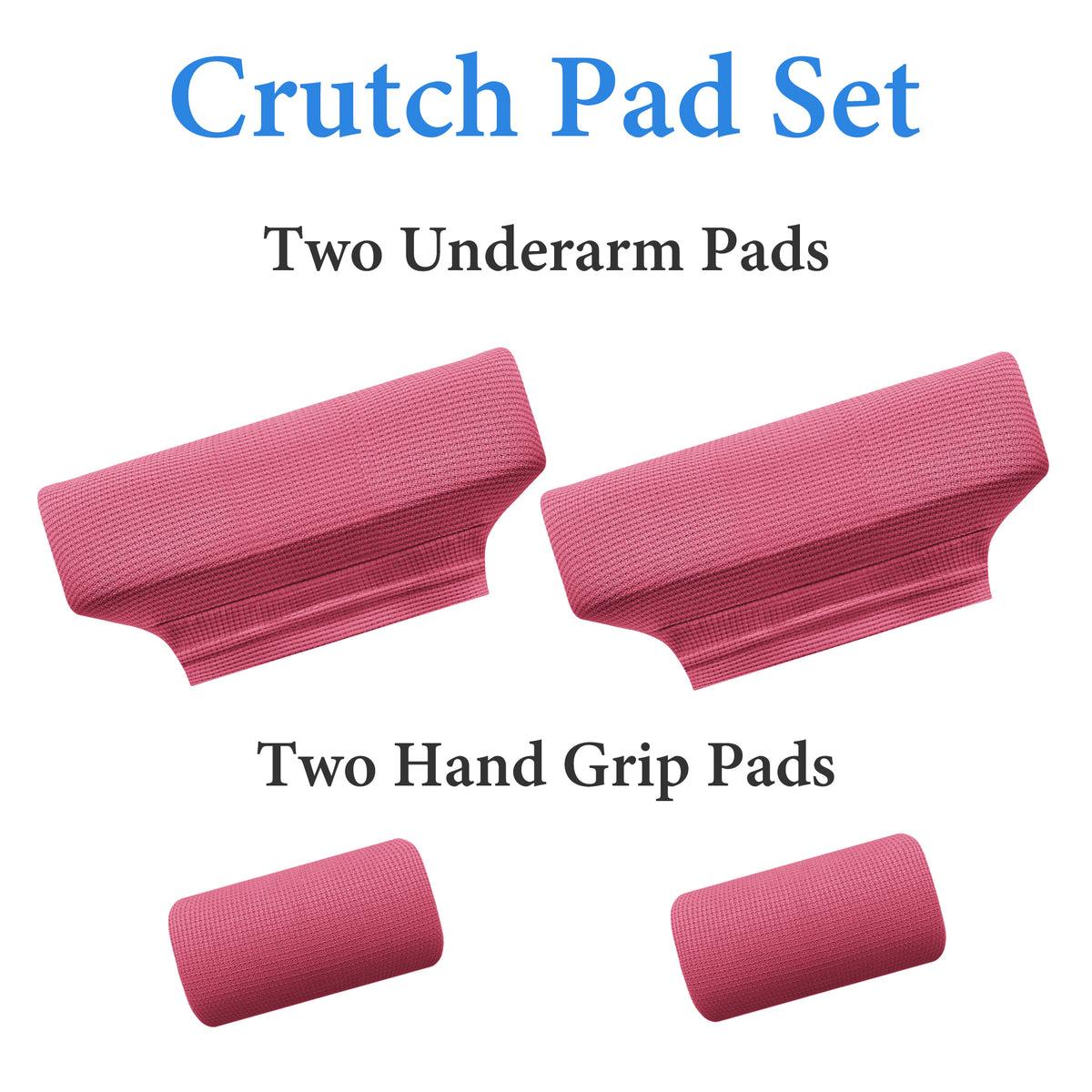 Color-​SPRING SEAON Waffle Pattern Crutch Pads - Universal Underarm & Hand Grip Padding Cushions 7 colors - SpringSeaon