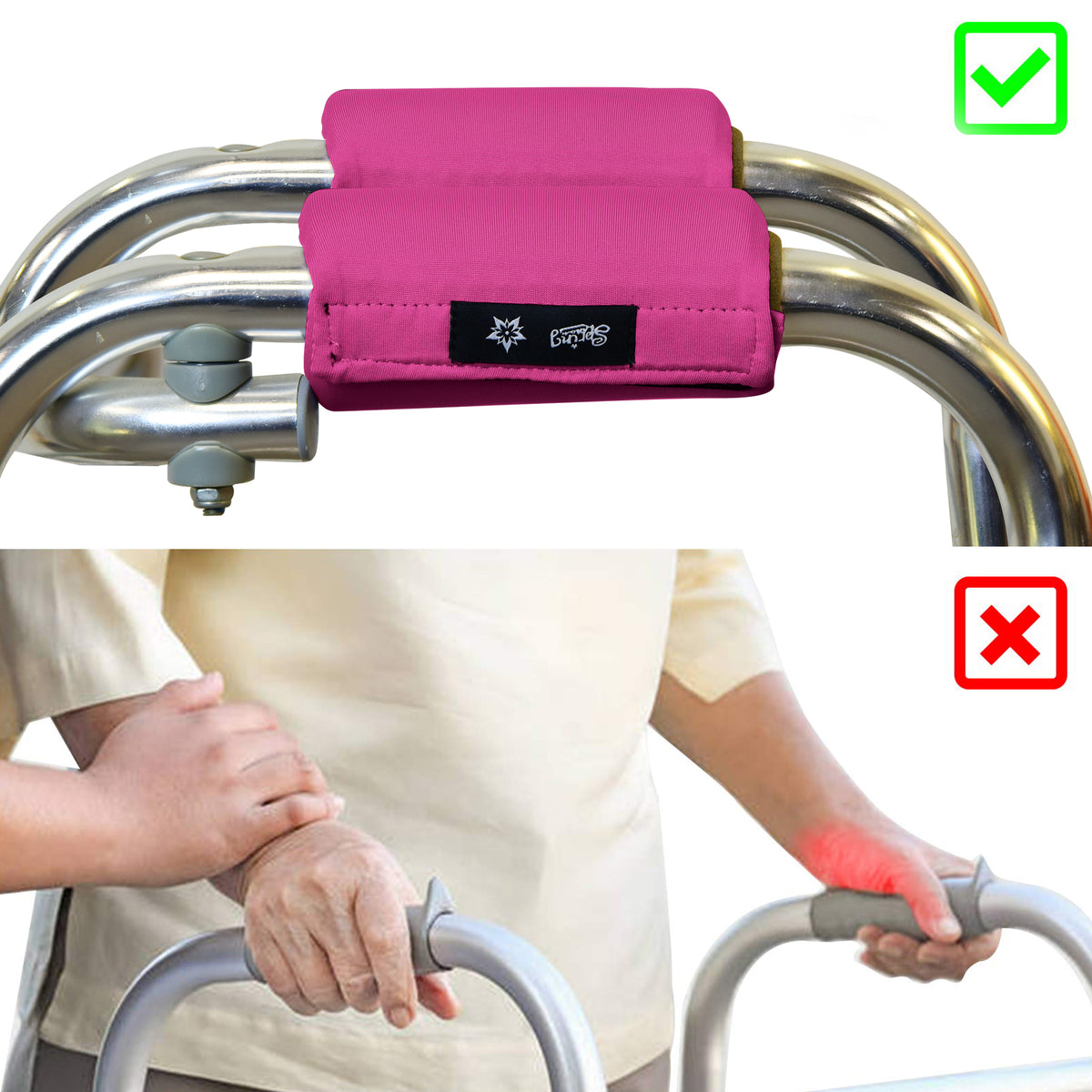 SPRING SEAON Universal Walker Handle Pads - Anti-Slip Handgrip Cover