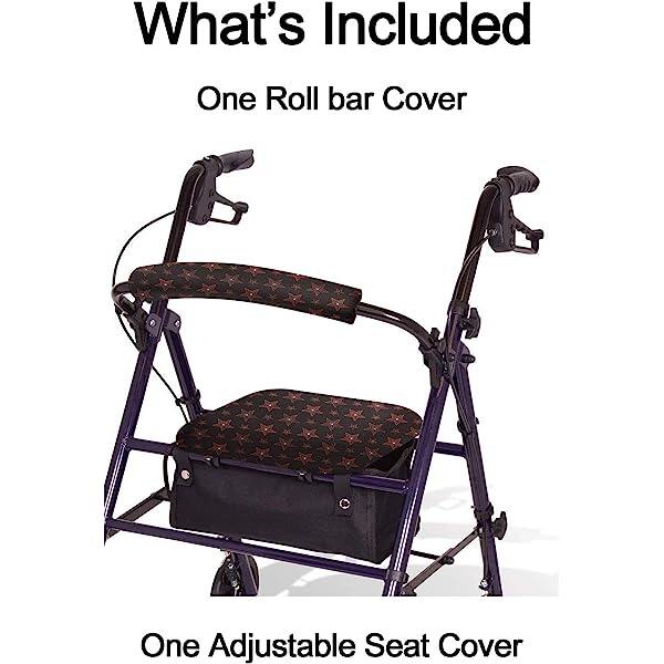 stars-​Unisex Rollator Walker Seat and Backrest Covers - Universal Soft Rollator Accessories SpringSeaon
