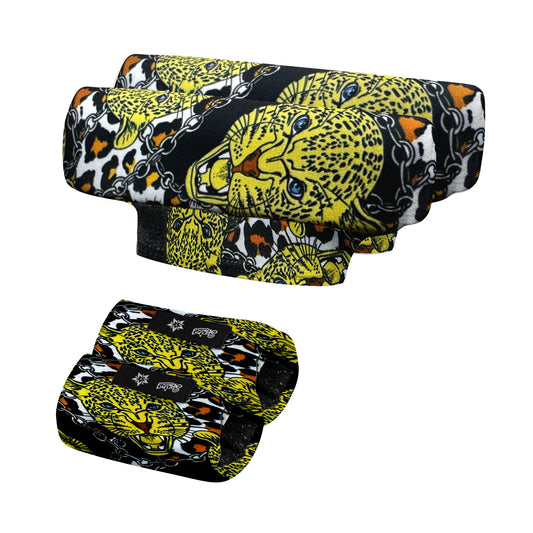 SpringSeaon Panther Pattern Underarm Crutch's Pad and Hand Grip Covers Universal Crutch Accessories