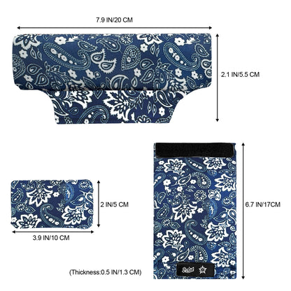 SpringSeaon Blue Flora Pattern Underarm Crutch's Pad and Hand Grip Covers Universal Crutch Accessories